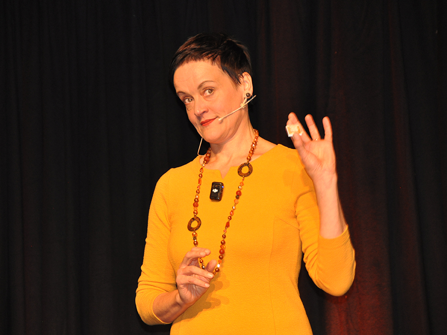 Portrait der Künstlerin Alexandra Kampmeier als Link, Photo: Harry-Soremski